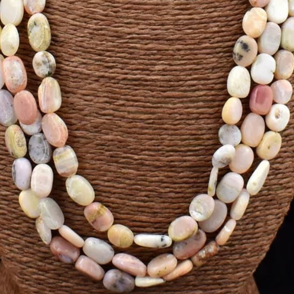 Genuine Australian pink opal statement necklaces - Picture 6 of 8